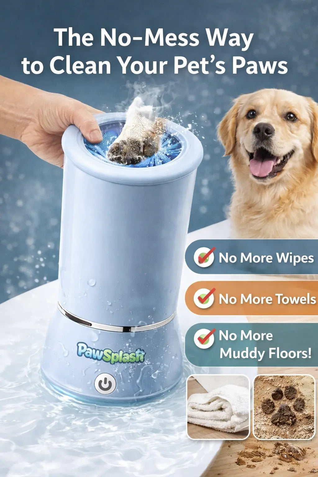 PAWSPLASH Pet Paw Cleaner TinyBuds